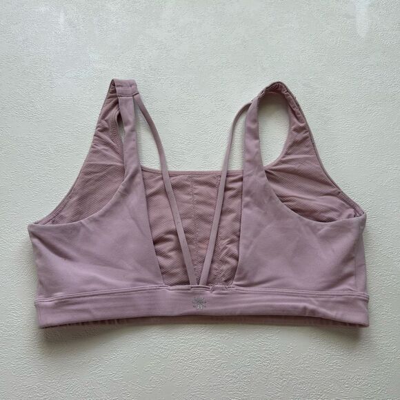 Athleta Light Mauve Pink Sports Bra Size M | Yoga Lounge Activewear - Picture 2 of 6